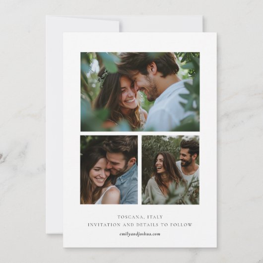 Toscana Landschaft Italienische Hochzeit Save The Date (Rückseite)