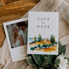 Toscana Landschaft Italienische Hochzeit Save The Date