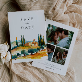 Toscana Landschaft Italienische Hochzeit Save The Date