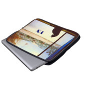 Toscas Winter-Fenster Laptopschutzhülle (Vorne Knopf)