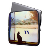 Toscas Winter-Fenster Laptopschutzhülle (Vorderseite Links)