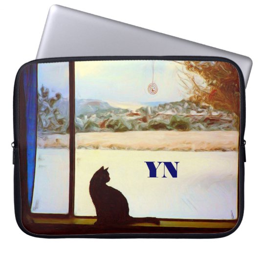 Toscas Winter-Fenster Laptopschutzhülle (Vorderseite)