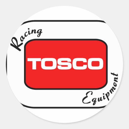 TOSCO Racing Equipment Runder Aufkleber (Vorderseite)