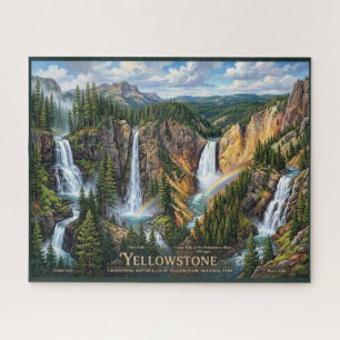 Tosende Wasserfälle des Yellowstone Puzzle