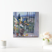 Toskana-Abhang II Quadratische Wanduhr (Zuhause)