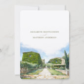 Toskana Borgo Di Bastia Creti Wedding Einladung (Rückseite)