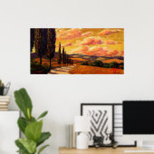 Toskana Cypress Road Poster (Heimbüro)