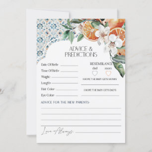 Toskana-Fliesen-Küsten-Italien-Rat für Baby-Karte Einladung