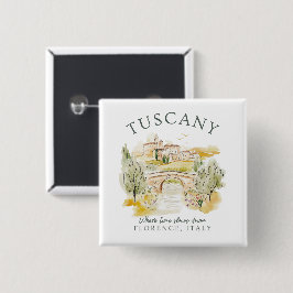 Toskana Florenz Italien - Serene Sommerlandschaft Button