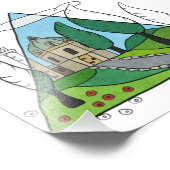 Toskana Fotodruck (Ecke)