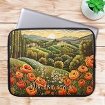 Toskana Frühlingslandschaft Malerei Italien Reisen Laptopschutzhülle<br><div class="desc">Landschaftsbild der Toskana Frühling | Italien Reisen | Art Laptop Sleeve</div>