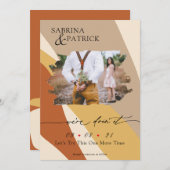 Toskana Gelber Rost Beige Modernes Abstraktes Foto Save The Date (Vorne/Hinten)