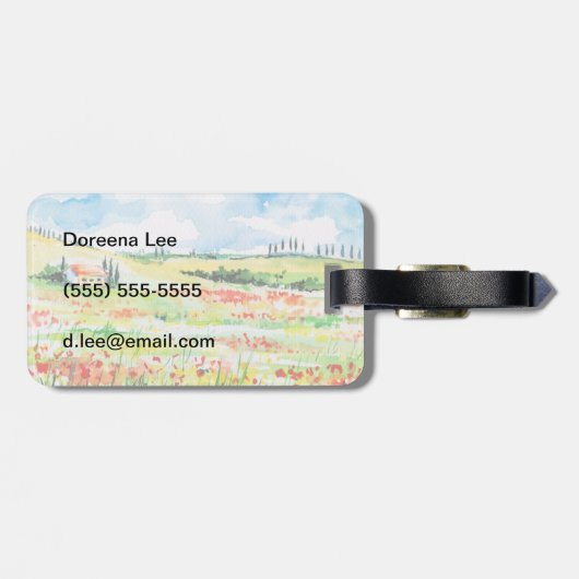 Toskana Gepäckanhänger (Rückseite horizontal)