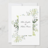 Toskana Greenerity Wedding Einladung (Rückseite)