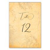 Toskana Herbst Textur Tracera Tischnummer (Vorderseite)