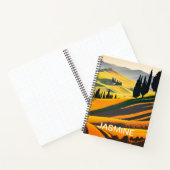 Toskana Hillside Landschaft Notizblock (Innenseite)