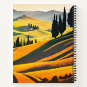 Toskana Hillside Landschaft Notizblock (Rückseite)