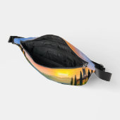 Toskana Hügel Landschaftlich Wasserfarbe Bauchtasche (Offen)