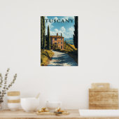 Toskana, Idyllische Landschaft Italiens Poster (Küche)