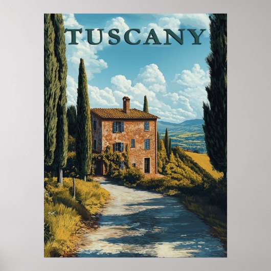 Toskana, Idyllische Landschaft Italiens Poster (Vorne)