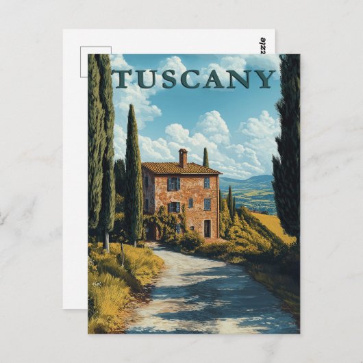 Toskana, Idyllische Landschaft Italiens Postkarte (Vorne/Hinten)