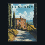 Toskana, Idyllische Landschaft Italiens Postkarte<br><div class="desc">Schöne Postkarte mit einer malerischen toskanischen Landschaft mit sanften Hügeln, Zypressen und einer charmanten Villa. Ideal, um ein Stück Italien an die Lieben zu schicken.</div>