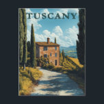 Toskana, Idyllische Landschaft Italiens Postkarte<br><div class="desc">Schöne Postkarte mit einer malerischen toskanischen Landschaft mit sanften Hügeln,  Zypressen und einer charmanten Villa. Ideal,  um ein Stück Italien an die Lieben zu schicken.</div>