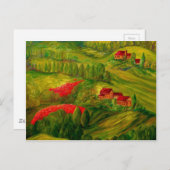 Toskana in der Morgendämmerung Postkarte (Vorne/Hinten)