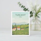 Toskana Italien Berühmter Reiseort Illustration Postkarte (Stehend Vorderseite)
