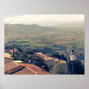 Toskana. Italien. Cortona Poster