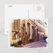 Toskana. Italien. Cortona. Postkarte (Vorne/Hinten)