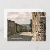 Toskana. Italien. Cortona Postkarte (Vorne/Hinten)
