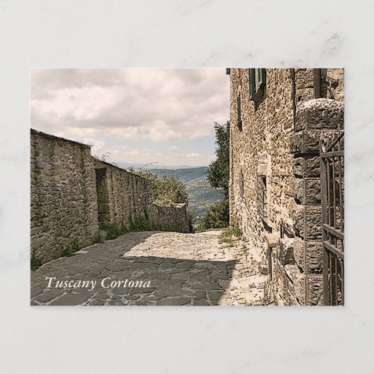 Toskana. Italien. Cortona Postkarte (Vorderseite)