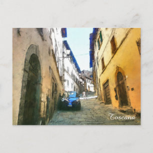 Toskana. Italien. Cortona. Postkarte