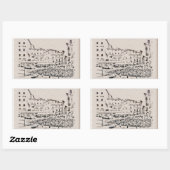 Toskana.Italien. Cortona. Rechteckiger Aufkleber (Blatt)