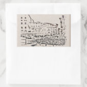 Toskana.Italien. Cortona. Rechteckiger Aufkleber (Tasche)