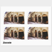 Toskana. Italien. Cortona. Rechteckiger Aufkleber (Blatt)