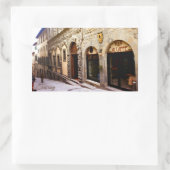 Toskana. Italien. Cortona. Rechteckiger Aufkleber (Tasche)