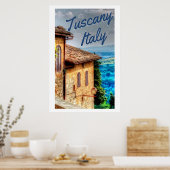 Toskana Italien Italienische Toskana Villa Reisen Poster (Küche)