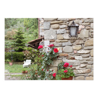 Toskana.Italien. Italienisches Bauernhaus. Fotodruck