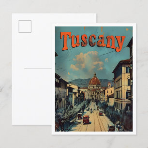 Toskana Italien Klassische Kunst Retro Vintage Rei Postkarte