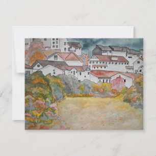 Toskana Italien Landschaft Aquarellmalerei