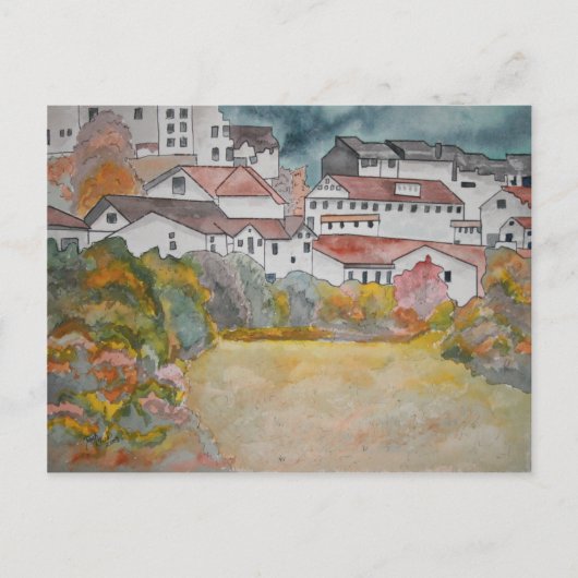 Toskana Italien Landschaft Aquarellmalerei Postkarte (Vorderseite)