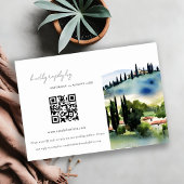 Toskana Italien Landschaft Hochzeit QR Code UAWG Begleitkarte