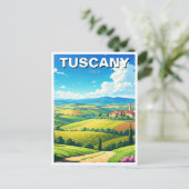 Toskana Italien Landschaft Postkarte (Stehend Vorderseite)
