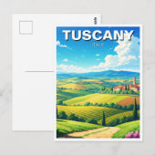 Toskana Italien Landschaft Postkarte (Vorne/Hinten)