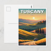 Toskana Italien Landschaft Sunset Postkarte (Vorne/Hinten)