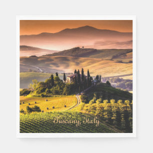 Toskana, Italien - Landschaftsbild Serviette