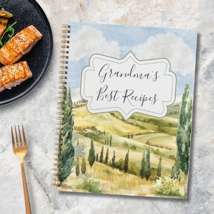 Toskana Italien Natur Personalisiertes Rezeptbuch Notizblock