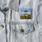 Toskana Italien Poster Button (Beispiel)